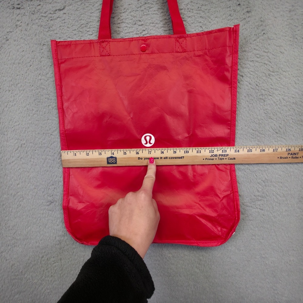 Lululemon Tote Lot of 2 Red White Christmas Holiday Reusable Shopping Gym Yoga - Picture 14 of 16